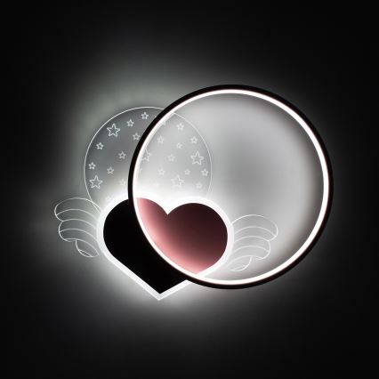 Brilagi - Plafonnier LED pour enfants LOVE LED/48W/230V 3000/4500/6000K rose