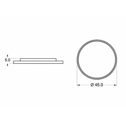 Brilagi - Plafonnier LED pour enfants PIGGY LED/70W/230V 3000/4500/6000K Ø 45 cm