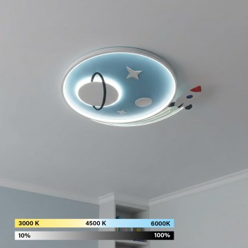 Brilagi - Plafonnier LED pour enfants STARSHIP LED/64W/230V 3000/4500/6000K bleu