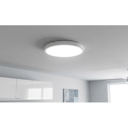 BRILAGI - Plafonnier LED pour salle de bains avec capteur ZENNA LED/24W/230V Ø 35 cm IP44 blanc + télécommande