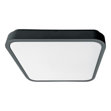 Brilagi - Plafonnier LED pour salle de bains avec capteur ZENNA LED/18W/230V 28,5x28,5 cm IP44 anthracite + télécommande