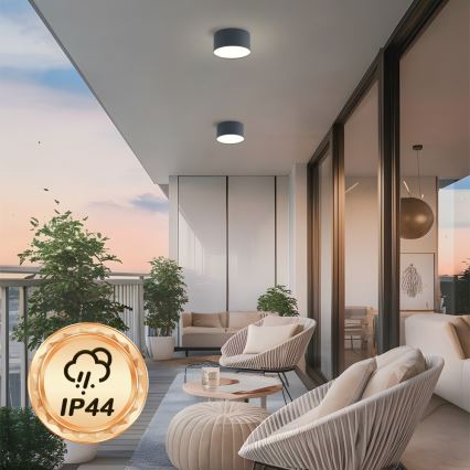 Brilagi - Plafonnier LED de salle de bains FORIS LED/14W/230V Ø 12 cm anthracite IP44