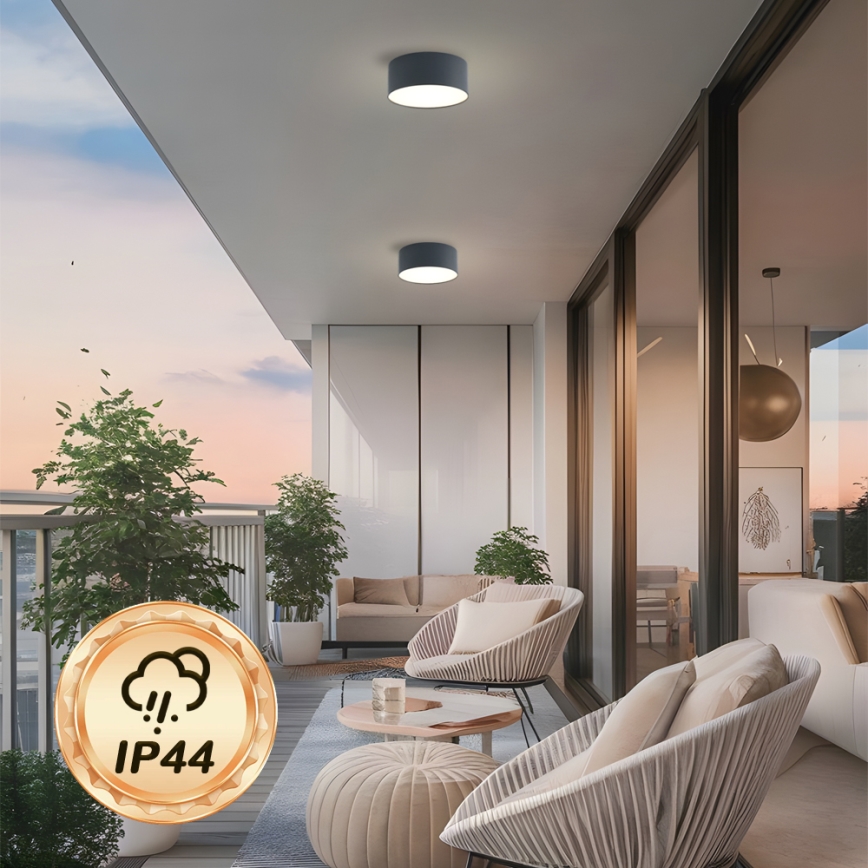 Brilagi - Plafonnier LED pour salle de bains FORIS LED/20W/230V Ø 15 cm anthracite IP44