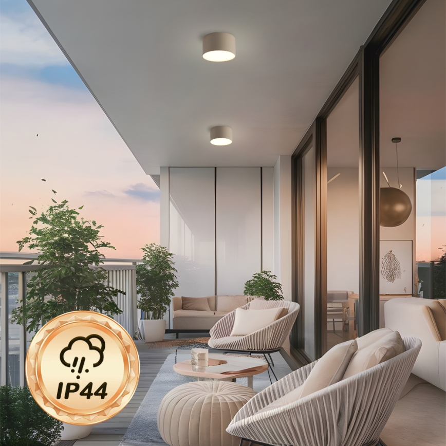 Brilagi - Plafonnier LED pour salle de bains FORIS LED/9W/230V Ø 9 cm beige IP44 IRC 90