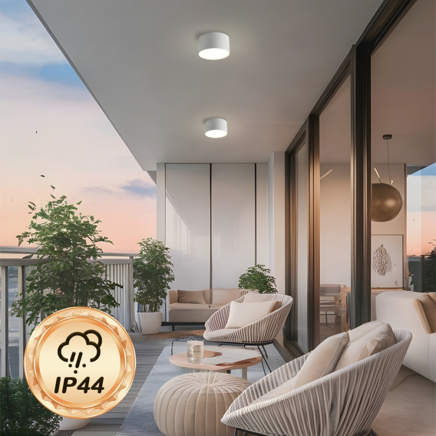 Brilagi - Plafonnier LED pour salle de bains FORIS LED/9W/230V Ø 9 cm blanc IP44