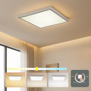 Brilagi - Plafonnier LED pour salle de bains FRAME LED/50W/230V 3000/4000/6000K 60x60 cm IP44 argenté