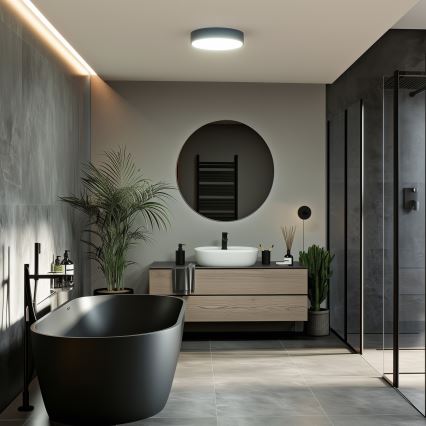 Brilagi - Plafonnier LED pour salle de bains POOL LED/24W/230V 3000/4000/5500K Ø 30 cm IP54 noir