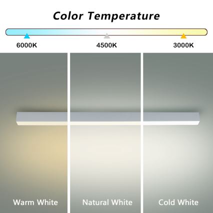 Brilagi - Plafonnier LED pour salle de bains SLEEKLINE LED/40W/230V 3000/4500/6000K argenté IP44