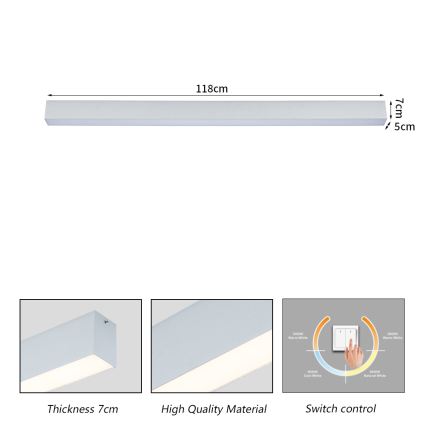 Brilagi - Plafonnier LED pour salle de bains SLEEKLINE LED/40W/230V 3000/4500/6000K argenté IP44