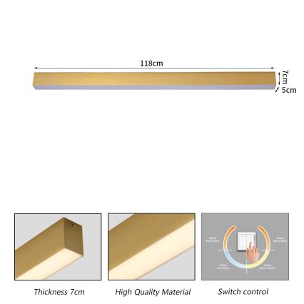 Brilagi - Plafonnier LED pour salle de bains SLEEKLINE LED/40W/230V 3000/4500/6000K doré IP44