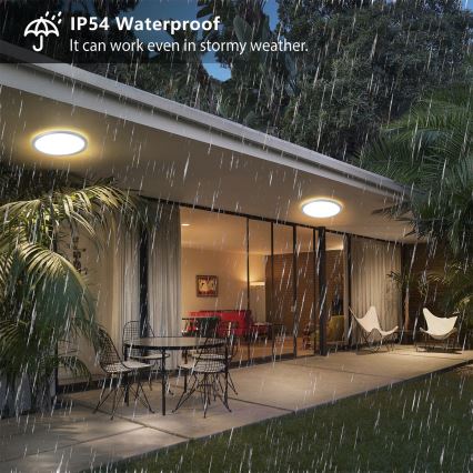 Brilagi - Plafonnier LED ULTRA SLIM pour salle de bains 12 W/230 V Ø 22,5 cm argenté IP54