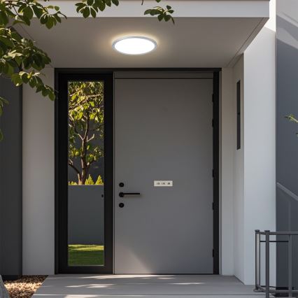 Brilagi - Plafonnier LED ULTRA SLIM pour salle de bains 12 W/230 V Ø 22,5 cm argenté IP54