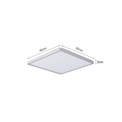 Brilagi - Plafonnier LED pour salle de bains ULTRA SLIM LED/24W/230V 42x42 cm argenté IP54