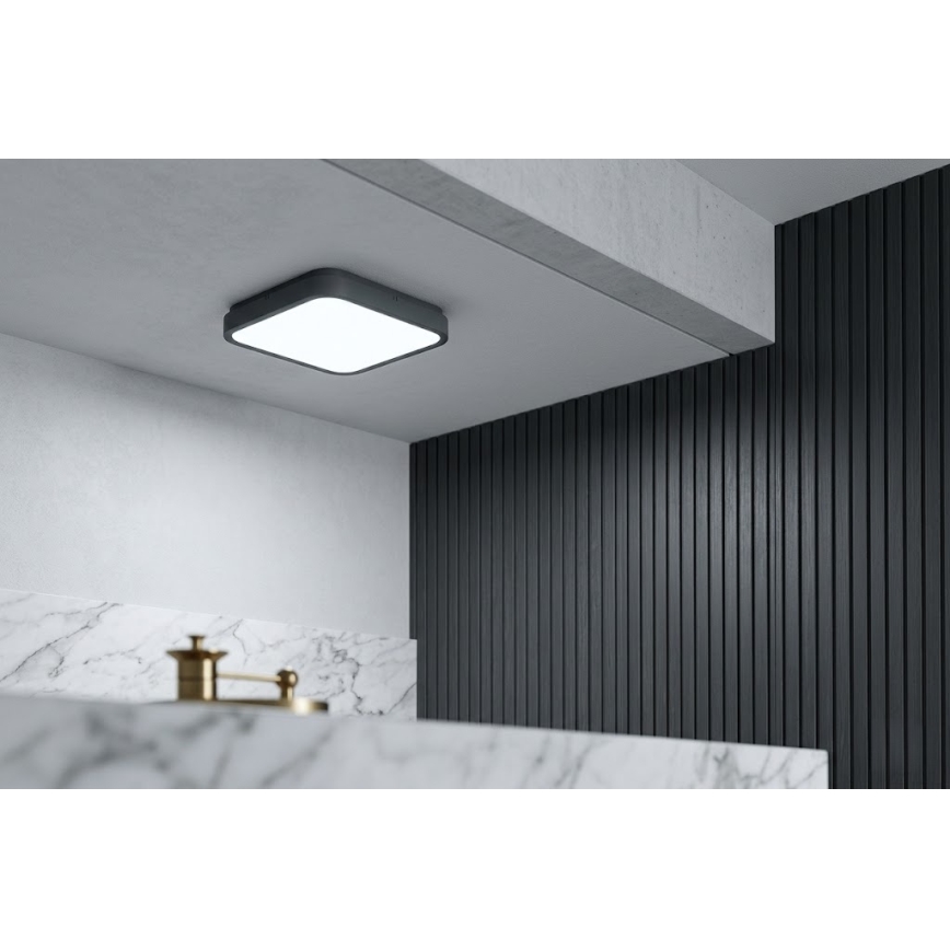 BRILAGI - Plafonnier LED pour salle de bains ZENNA LED/24W/230V 34,5x34,5 cm IP44 anthracite