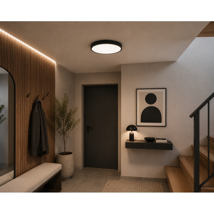 BRILAGI - Plafonnier LED pour salle de bains ZENNA LED/24W/230V Ø 35 cm IP44 anthracite