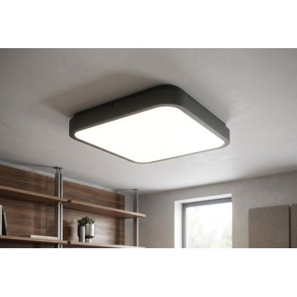 BRILAGI - Plafonnier LED pour salle de bains ZENNA LED/36W/230V 41x41 cm IP44 noir