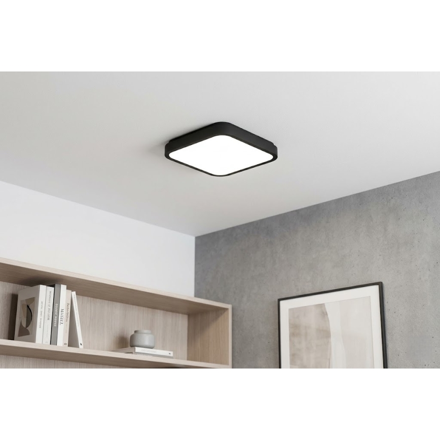 BRILAGI - Plafonnier LED pour salle de bains ZENNA LED/36W/230V 41x41 cm IP44 noir