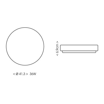 BRILAGI - Plafonnier LED de salle de bains avec capteur ZENNA LED/36W/230V Ø 41,3 cm IP44 noir + télécommande