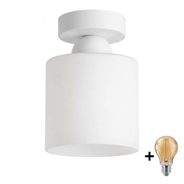 BRILAGI - Plafonnier LED RETRO GLASS 1xE27/60W/230V Ø 10 cm blanc