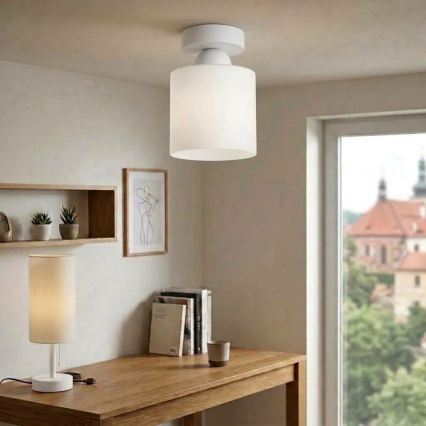 BRILAGI - Plafonnier LED RETRO GLASS 1xE27/60W/230V Ø 10 cm blanc