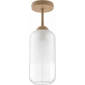 BRILAGI - Plafonnier LED RETRO GLASS 1xE27/60W/230V Ø 14 cm beige/blanc