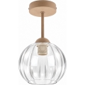 BRILAGI - Plafonnier LED RETRO GLASS 1xE27/60W/230V Ø 18 cm beige/transparent