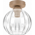 BRILAGI - Plafonnier LED RETRO GLASS 1xE27/60W/230V Ø 18 cm beige/transparente