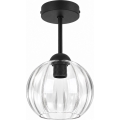 BRILAGI - Plafonnier LED RETRO GLASS 1xE27/60W/230V Ø 18 cm noir/transparent