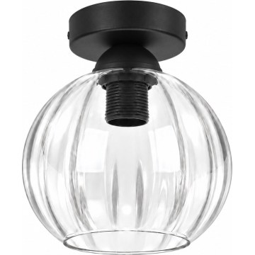 BRILAGI - Plafonnier LED RETRO GLASS 1xE27/60W/230V Ø 18 cm noir/transparent