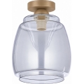 BRILAGI - Plafonnier LED RETRO GLASS 1xE27/60W/230V Ø 26 cm beige/gris fumé
