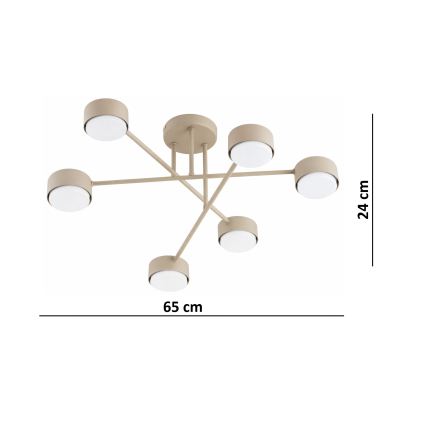 Brilagi - LED RGB+CCT Plafonnier en saillie dimmable MONO 6xGX53/14W/230V 2700-6500K Wi-Fi Tuya noir
