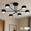 Brilagi - Plafonnier LED RGB+CCT dimmable en saillie MONO 6xGX53/14W/230V 2700-6500K Wi-Fi Tuya noir