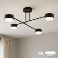 Brilagi - Plafonnier LED RGB+CCT dimmable MONO 4xGX53/14W/230V 2700-6500K Wi-Fi Tuya noir