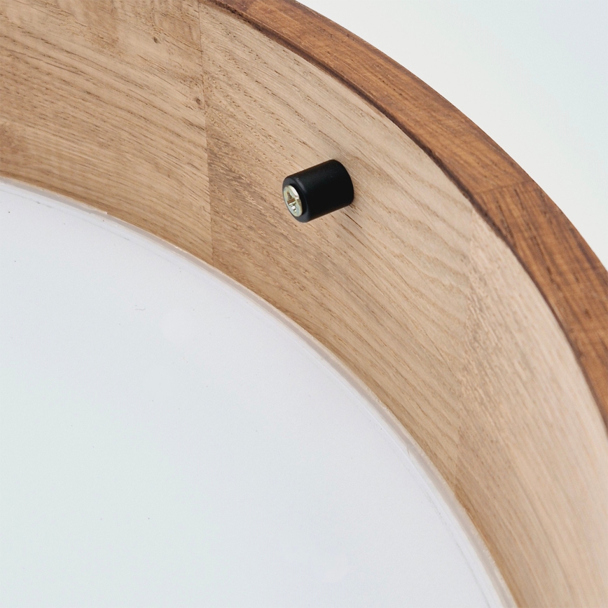 Brilagi - Plafonnier LED RGBW dimmable CARVALHO 2xE27/15W/230V 2700-6500K Wi-Fi chêne Ø 37,5 cm