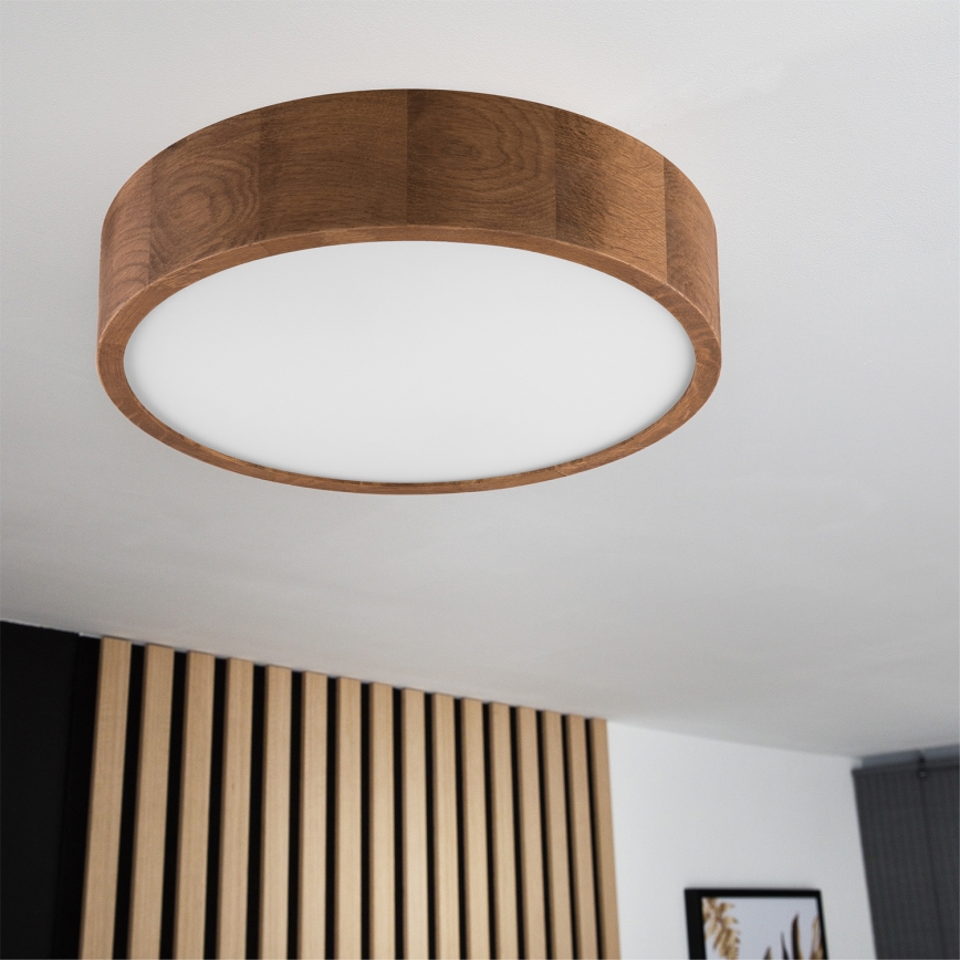 Brilagi - Plafonnier LED RGBW dimmable CARVALHO 2xE27/9W/230V 2700-6500K Wi-Fi chêne Ø 37,5 cm