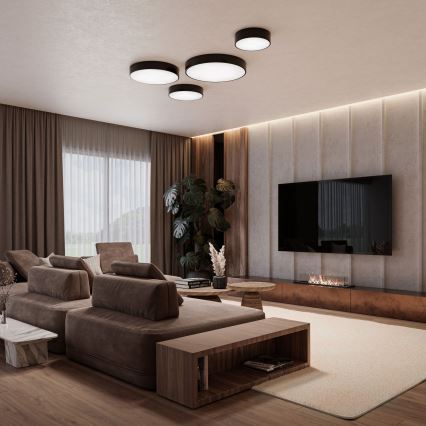 Brilagi - Plafonnier LED RGBW dimmable CLARE 1xE27/9W/230V 2700-6500K Ø 20 cm Wi-Fi noir