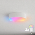 BRILAGI - Plafonnier LED RGBW dimmable CLARE 2xE27/12W/230V 2700-6500K Ø 30 cm blanc