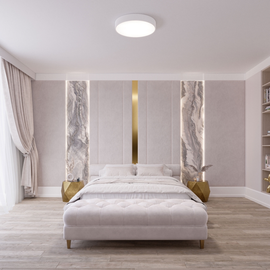 Brilagi - Plafonnier LED RGBW dimmable CLARE 2xE27/9W/230V 2700-6500K Ø 30 cm Wi-Fi blanc