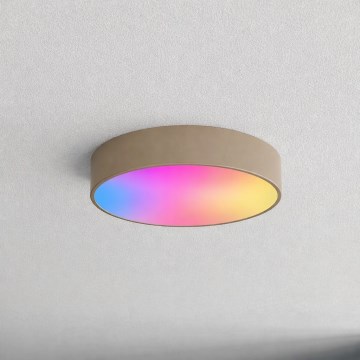 Brilagi - Plafonnier LED RGBW dimmable CLARE 3xE27/9W/230V 2700-6500K Ø 40 cm Wi-Fi beige