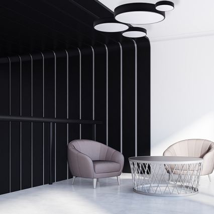 Brilagi - Plafonnier LED RGBW dimmable CLARE 4xE27/9W/230V 2700-6500K Ø 50 cm Wi-Fi noir