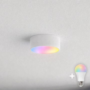 BRILAGI - Plafonnier LED RGBW dimmable pour salle de bains CLARE 1xE27/12W/230V 2700-6500K Ø 20 cm IP54 blanc