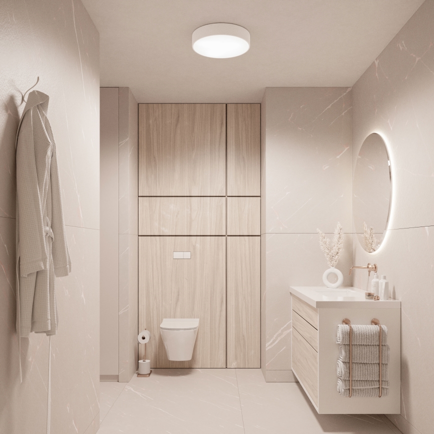 BRILAGI - Plafonnier LED RGBW dimmable pour salle de bains CLARE 2xE27/12W/230V 2700-6500K Ø 30 cm IP54 blanc