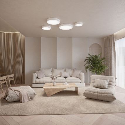 Brilagi - Plafonnier LED RGBW dimmable pour salle de bains CLARE 3xE27/9W/230V 2700-6500K Ø 40 cm IP54 Wi-Fi blanc