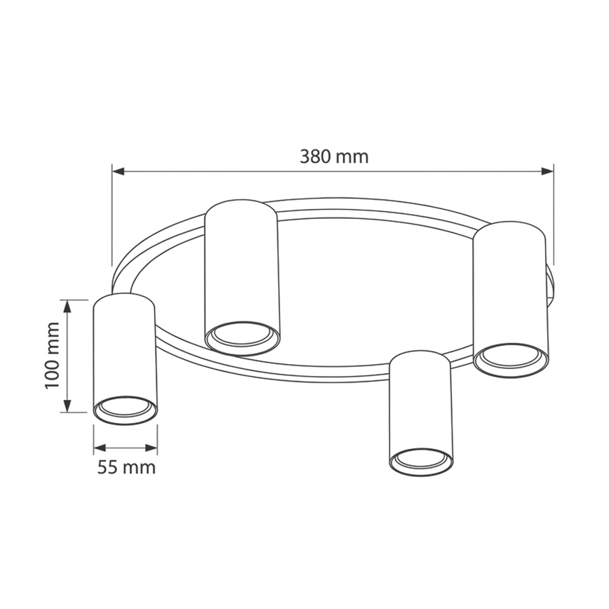 Brilagi - Plafonnier LED RGBW dimmable SELE 4xGU10/6,5W/230V 2700-6500K beige