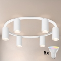 Brilagi - Plafonnier LED RGBW dimmable SELE 6xGU10/6,5W/230V 2700-6500K blanc + télécommande