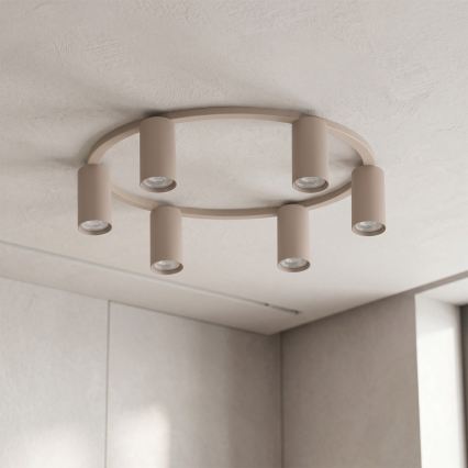 Brilagi - Plafonnier LED RGBW dimmable SELE 6xGU10/6,5W/230V 2700-6500K beige + télécommande