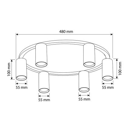Brilagi - Plafonnier LED RGBW dimmable SELE 6xGU10/6,5W/230V 2700-6500K beige + télécommande