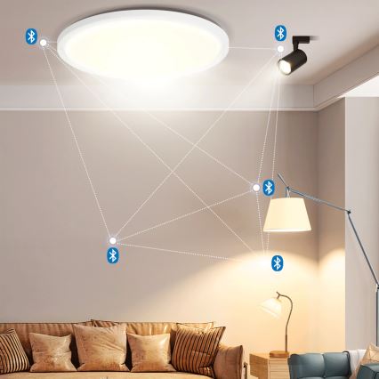 Brilagi - Plafonnier LED RGBW dimmable VIBE LED/36W/230V 3000-6500K Ø 40 cm blanc + télécommande