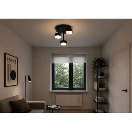 Brilagi - Plafonnier LED RGB+CCT dimmable MONO 3x GX53/14W/230V 2700-6500K Wi-Fi Tuya noir
