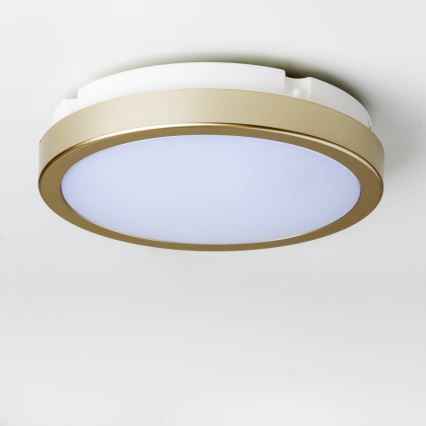 Brilagi - Plafonnier LED salle de bain PERA LED/18W/230V d. 22 cm IP65 doré